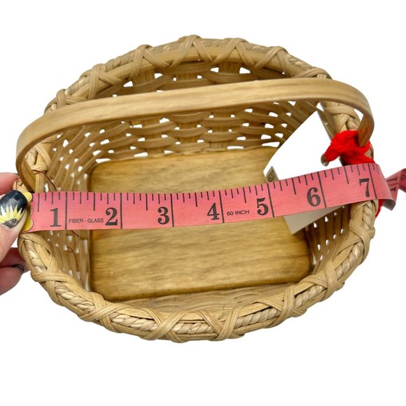 Handmade Basket Live Laugh Love Metal Accents Wood Base and Handle Small Cute - Picture 15 of 16